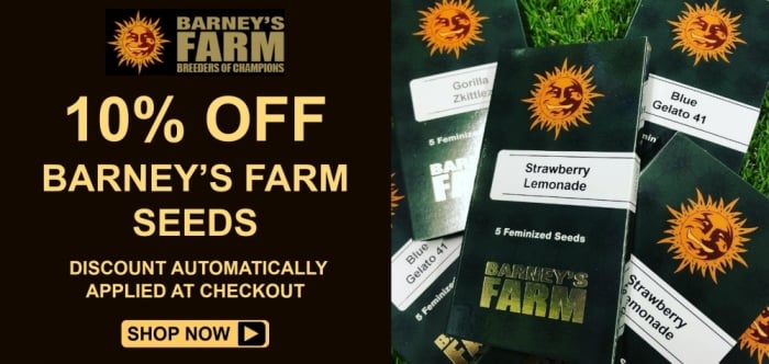 10% Off Barneys Farm Seeds - Discount Cannabis Seeds